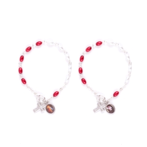 Bracelet - dizainier - Jésus Miséricordieux - Sainte Faustine Kowalska