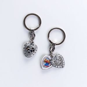 Saint Christopher metal keyring