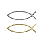 Naklejka - rybka chrześcijańska - Ichtys