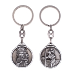 Porte-clé -  Saint Christophe - Notre-Dame de Czestochowa - satiné