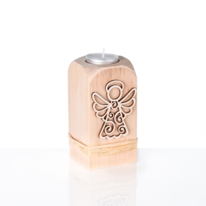 Bougeoir - ange - bois