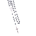 Różaniec - 6 mm - hematyt - medalik pod indywidualną wklejkę żywiczną - produkt personalizowany - Ematite