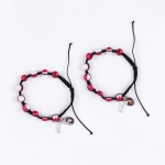 Bracelet - dizainier - petite croix Tau - Jésus Miséricordieux - Sainte Faustine Kowalska