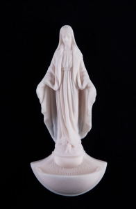 Alabaster stoup Our Lady Immaculate