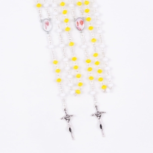 Chapelet - plastique - 6 mm - Pape François - Saint Jean-Paul II