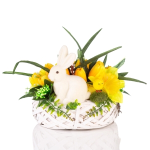 Centre de table pour Pâques - décoration - couronne - lapin - Pâques