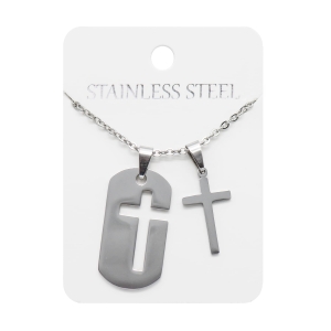 Collier - croix - Stainless Steel