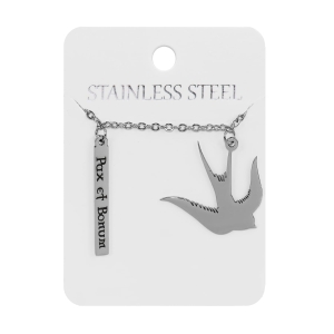 Collier - jaskółka - Pax et Bonum - Stainless Steel