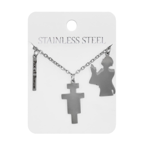 Collier - Saint François d'Assise - Pax et Bonum - Croix de Saint Damien - Stainless Steel