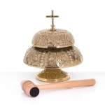 Gong - décoratif - laiton - battant en bois