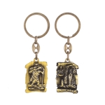 Brelok -  św. Krzysztof - Matka Boża z Lourdes - satynowa powłoka