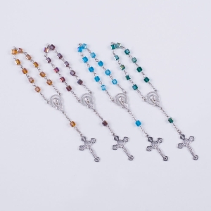 Single decade rosary - crystal - 6 mm
