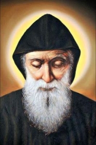 Wyklejanka - 78 x 95 cm - św. Charbel - Diamentowa Mozaika - DIY