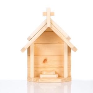 Petite chapelle en bois - 40 cm