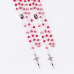 Chapelet - verre - 6 mm - Jésus Miséricordieux - Sainte Faustine Kowalska